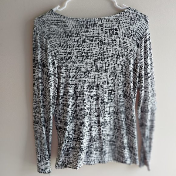 APT. 9 Black & White Soft Knit Tunic Wrap Top NWT - Picture 2 of 7